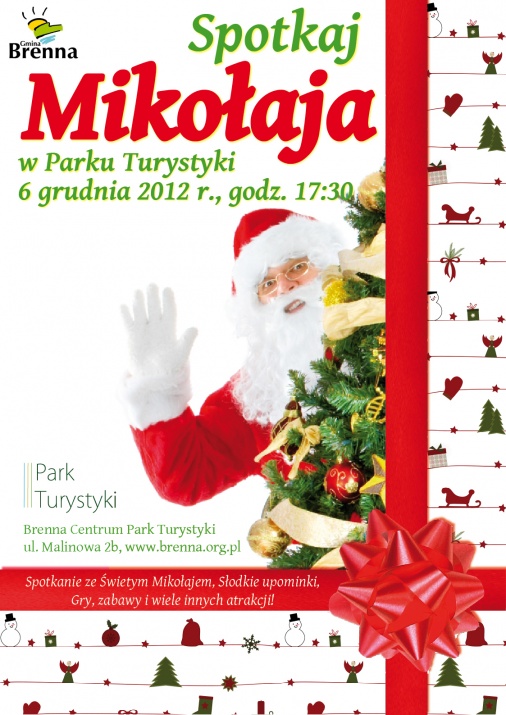 Plakat - Spotkaj Mikołaja w Parku Turystyki