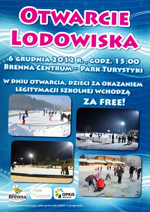 Plakat - Otwarcie lodowiska