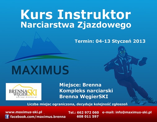 Plakat - Kurs - Instruktor Narciarstwa