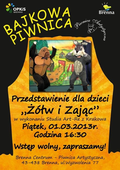 Plakat - Bajkowa Piwnica - Żółw i Zając