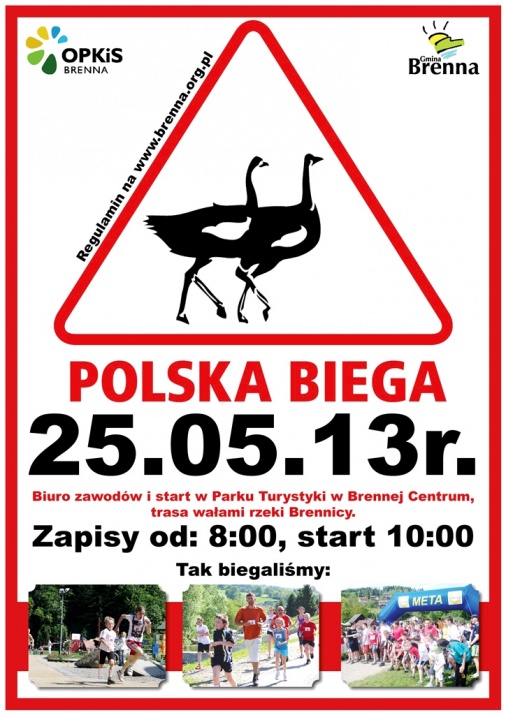 Plakat - Polska Biega 2013 w Brennej