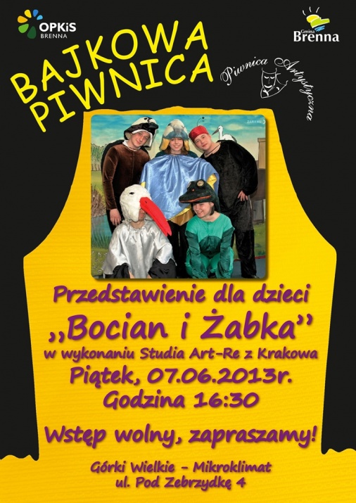 Plakat - Przedstawienie dla dzieci - Bocian i Żabka