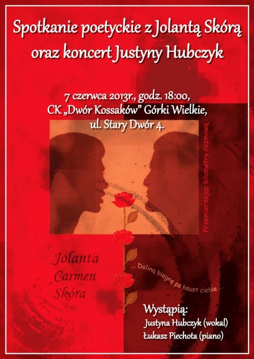 Plakat - Spotkanie poetyckie z Jolantą Skórą
