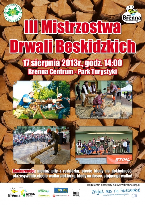 Plakat - III Mistrzostwa Drwali Beskidzkich