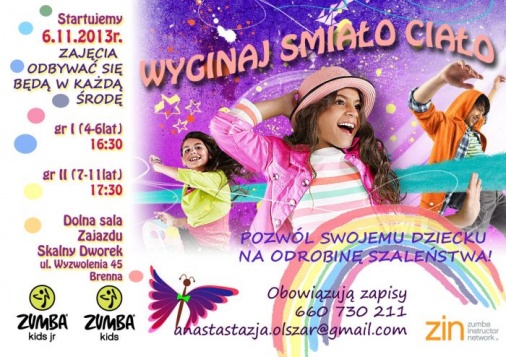 Plakat - Zajęcia Zumba KIDS & Zumba KIDS Jr.