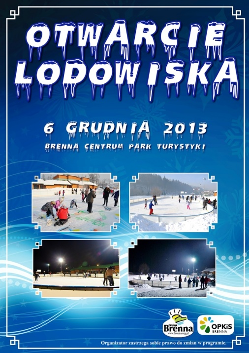 Plakat - Otwarcie Lodowiska