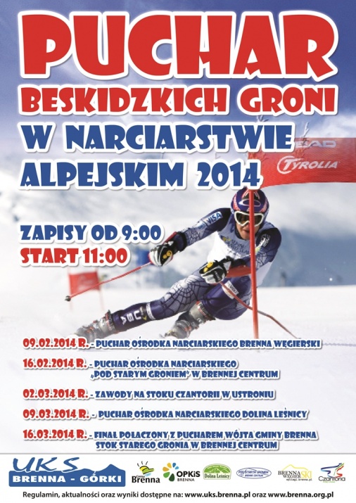Plakat - Puchar Ośrodka Narciarskiego "Pod Starym Groniem"