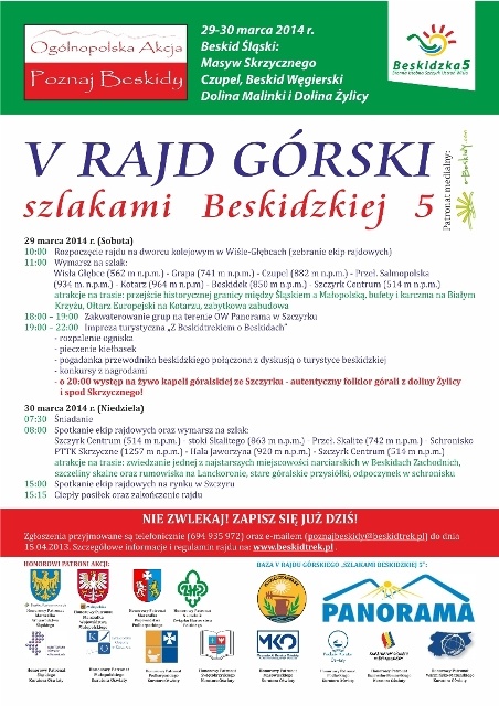 Plakat - V Rajd Górski Szlakami Beskidzkiej 5