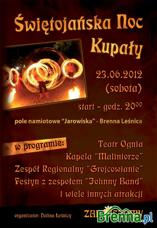 Plakat - Świętojańska Noc Kupały