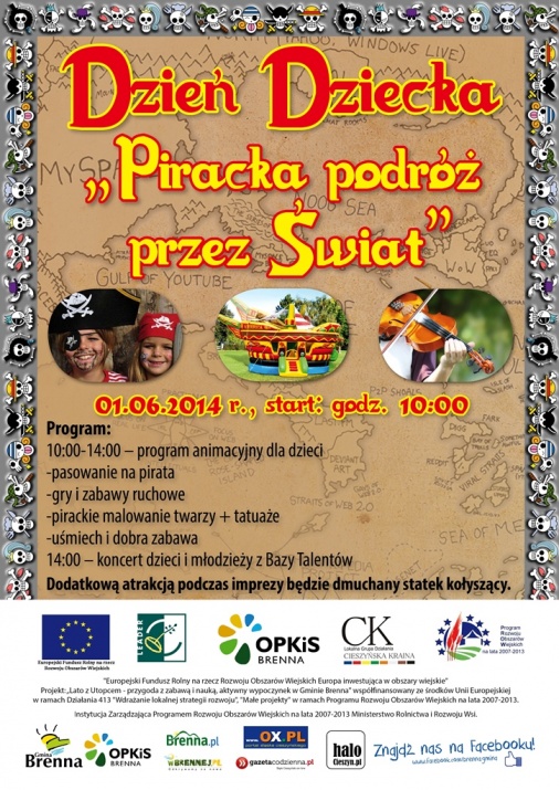 Plakat - Dzień Dziecka - Piracka podróż przez Świat