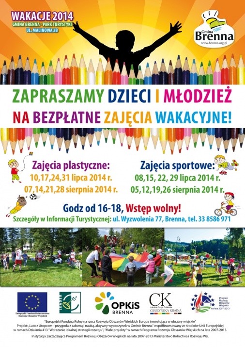 Plakat - Zajęcia sportowe w Parku Turystyki