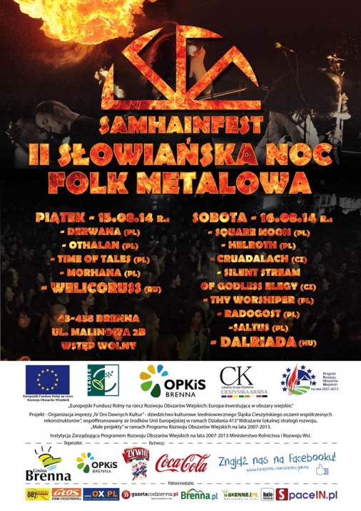 Plakat - SamhainFest - II Słowiańska Noc Folk-Metalowa