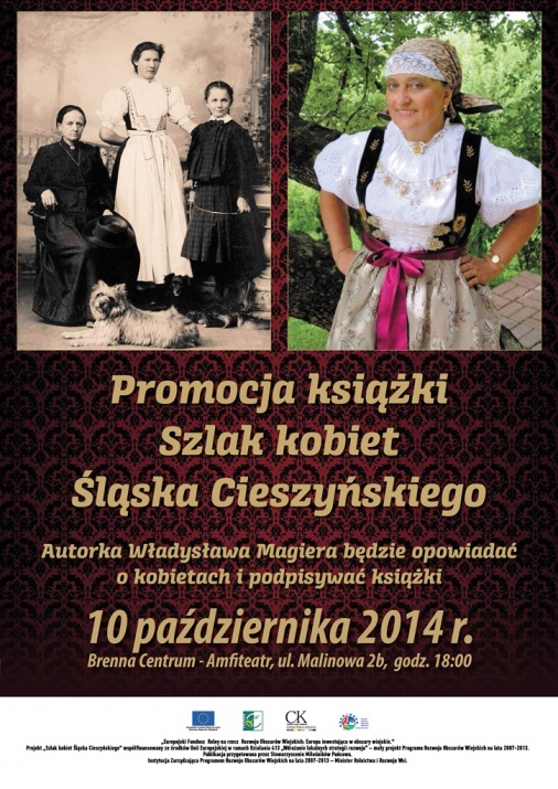 Plakat - Promocja książki Szlak kobiet Ślaska Cieszyńskiego