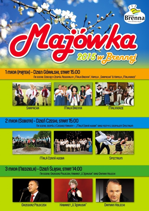 Plakat - Majówka 2015 w Brennej