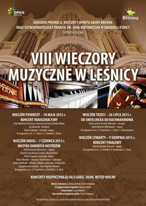 Plakat - VIII Wieczory Muzyczne w Leśnicy
