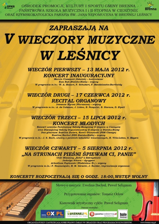 Plakat - III Wieczór muzyczny w Leśnicy