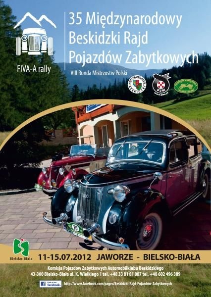 Plakat - 35 Międzynarodowy Rajd Pojazdów Zabytkowych