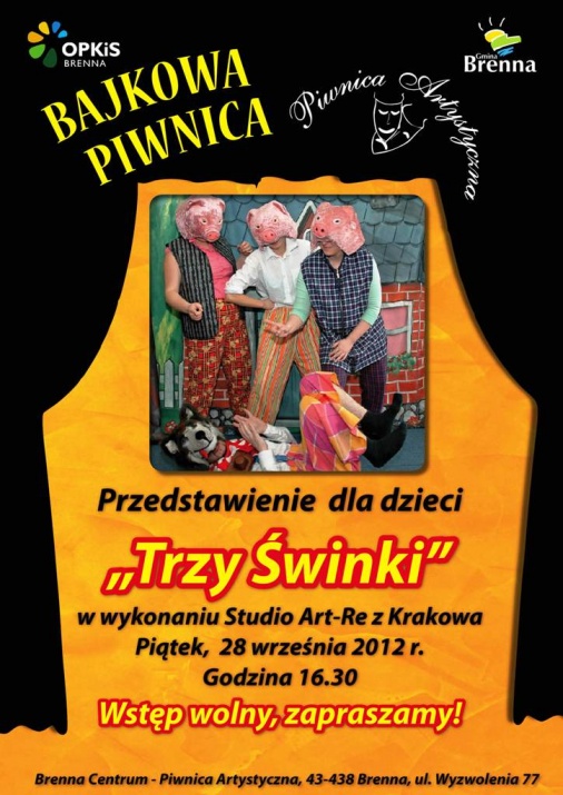 Plakat - Bajkowa Piwnica - Trzy Świnki