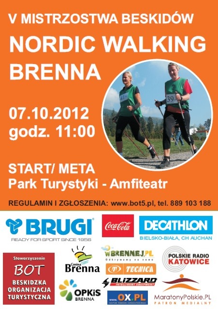 Plakat - V Mistrzostwa Beskidów Nordic Walking
